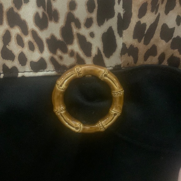 Miss Fortune XL leopard/black Halter dress - Picture 3 of 7